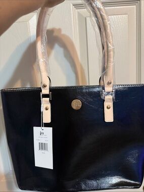 Jessica Moore Tote with Cream Handles